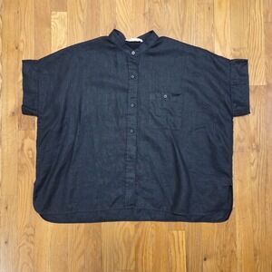 Everlane Women's Oversized Black Japanese Boho Everyday Casual Shirt Size 8